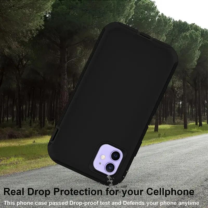 Shockproof Protective Phone Case for IPhone 16 Case Body Rugged Dust Proof 3 Layer Tough Phone Cover for iPhone 15 14 Pro Max