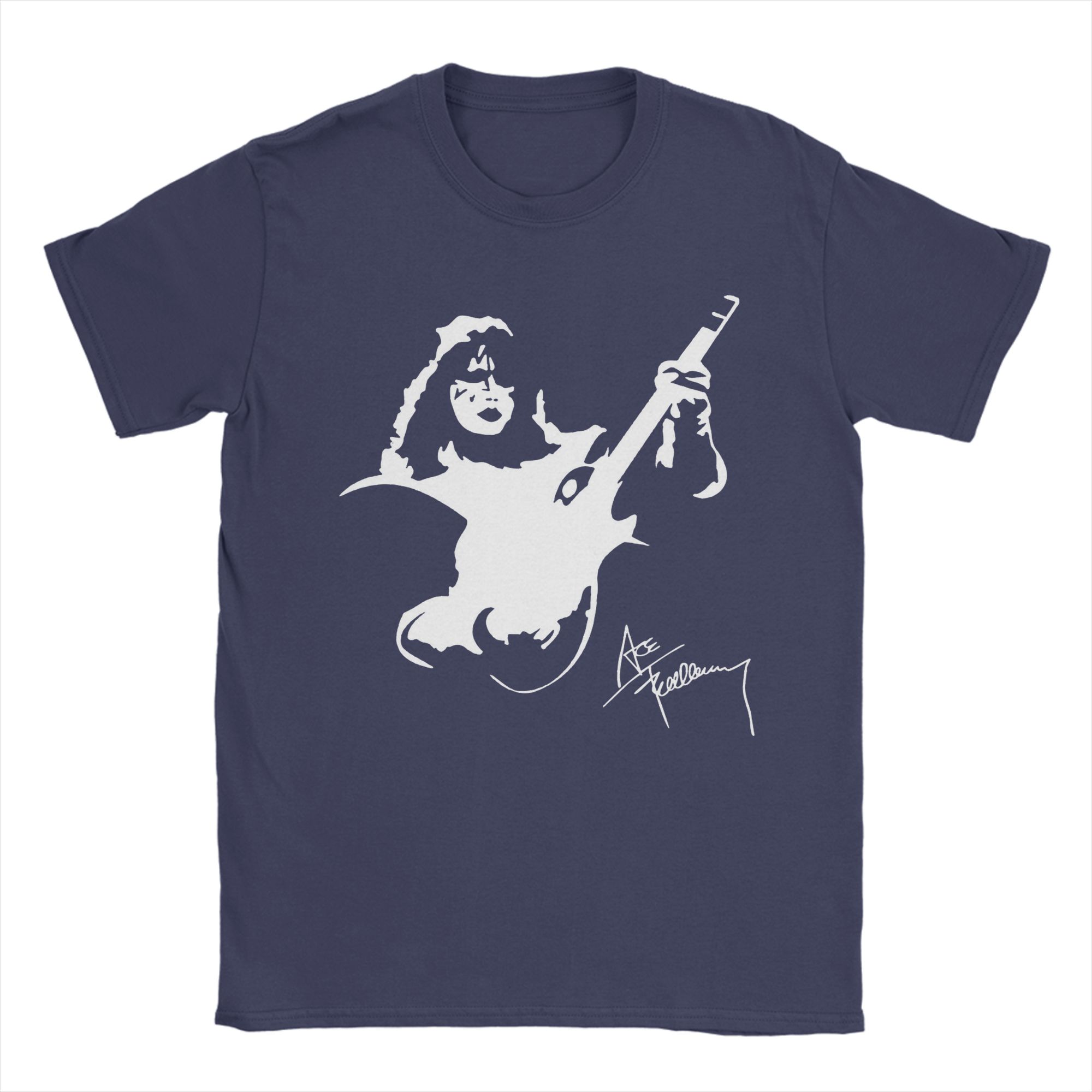 

Novelty Ace Frehley T-Shirt for Men Round Collar Cotton T Shirts Short Sleeve Tees Gift Idea Tops 3XL