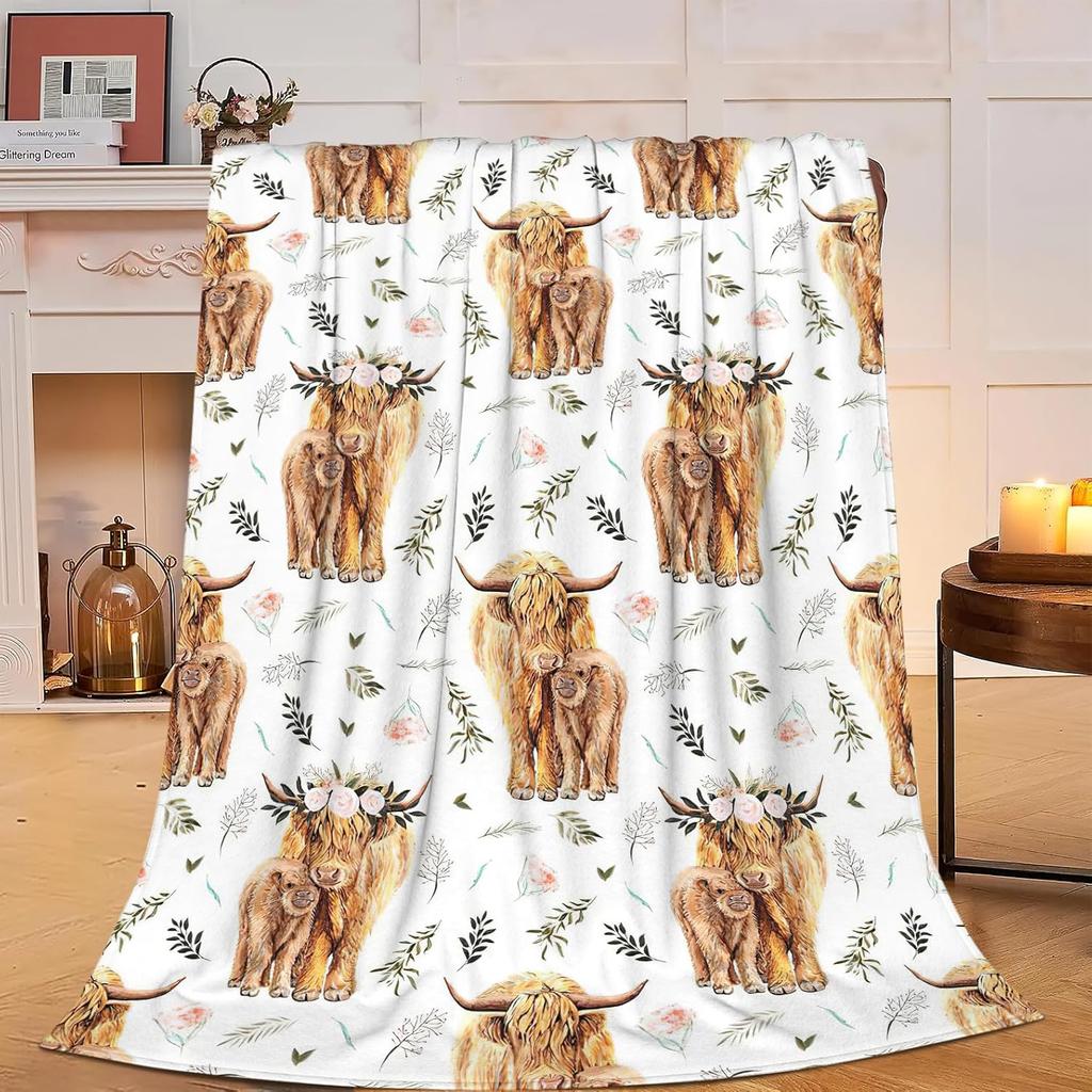 Horse Throw Blanket Super Soft Warm Floral Horse Blanket Cozy Plush Fleece Farm Stuffed Animal Horse Gifts Bedding Blanket