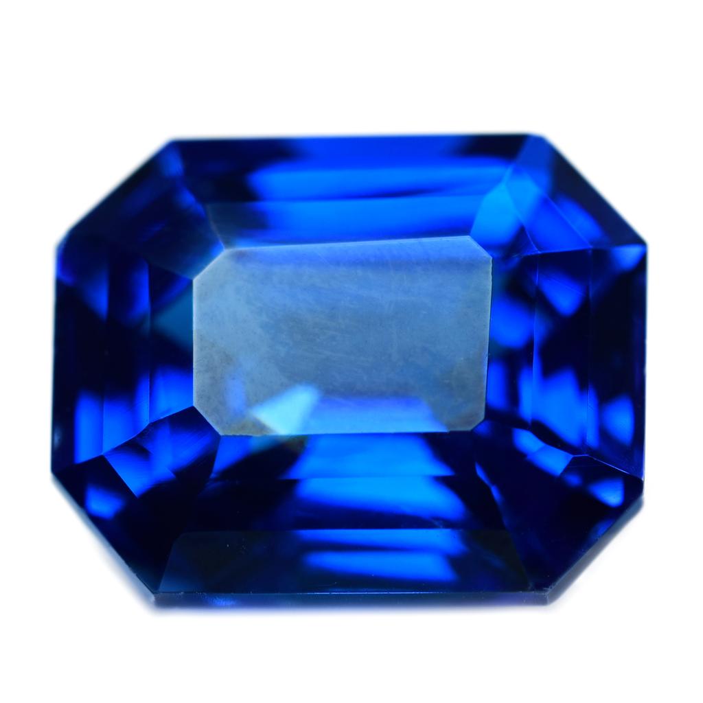 Natural Flawless BLUE Sapphire 8.30 Ct Loose Gemstone Emerald Shape