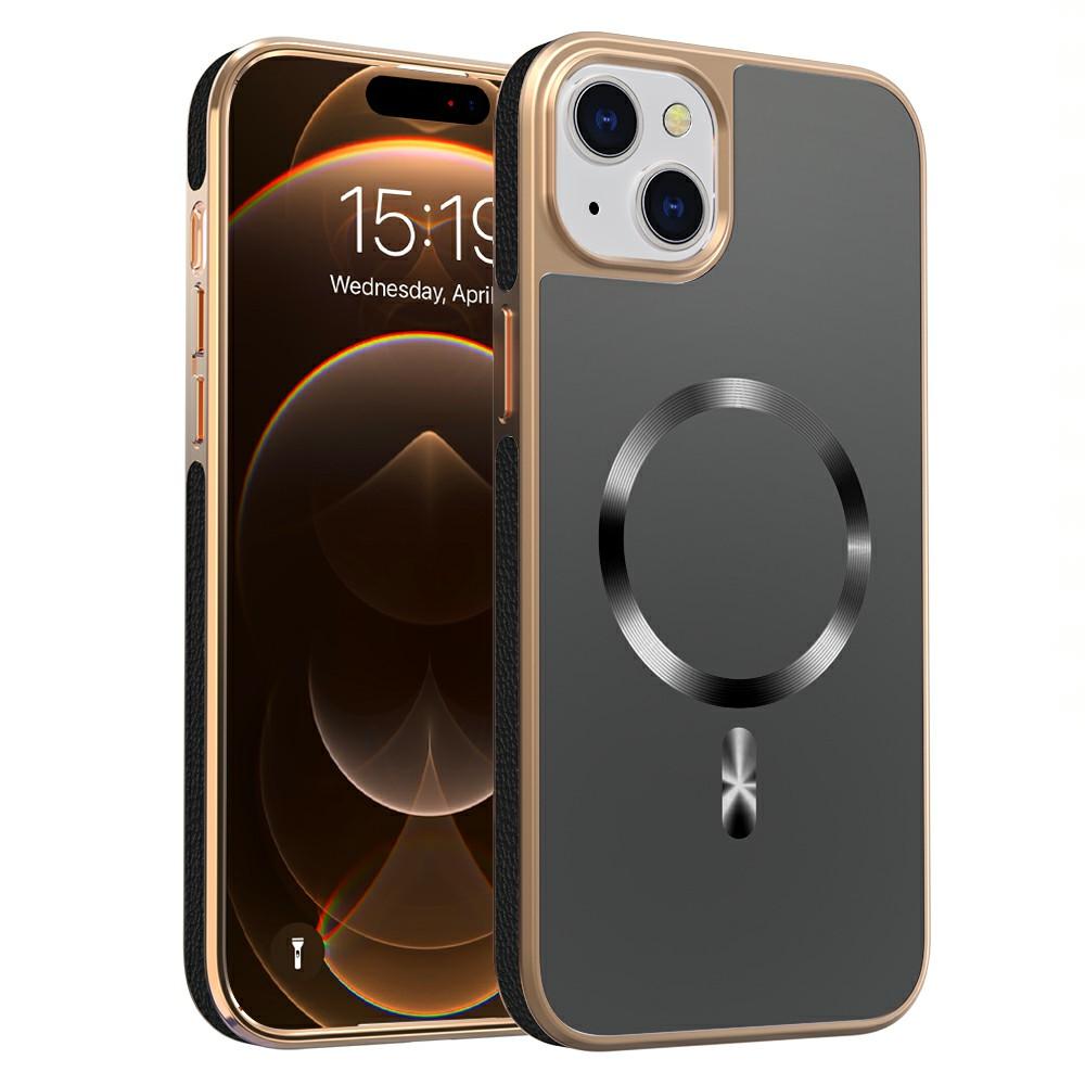 For iPhone 15 Magnetic Case Electroplating Anti-Drop TPU+PC Phone Back Cover