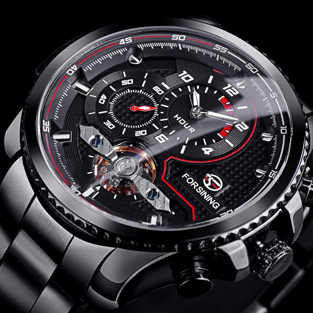 Mechanische Uhr Multifunktionale Herren Modische und lässige Schwungrad Vollautomatische Mechanische Uhr