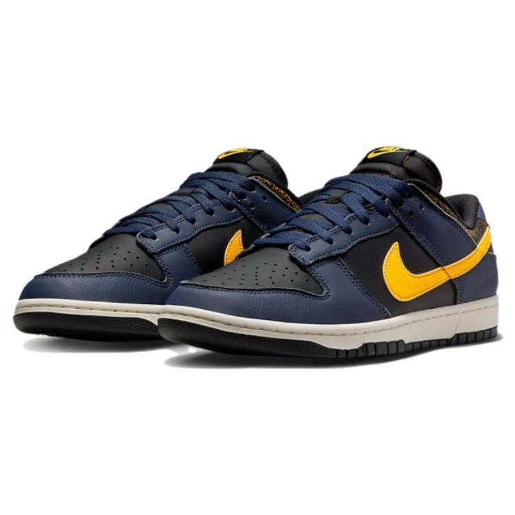 Nike Zapatillas de Hombre Dunk Low Vintage Michigan Azul Negro Amarillo Tour FZ4014-010