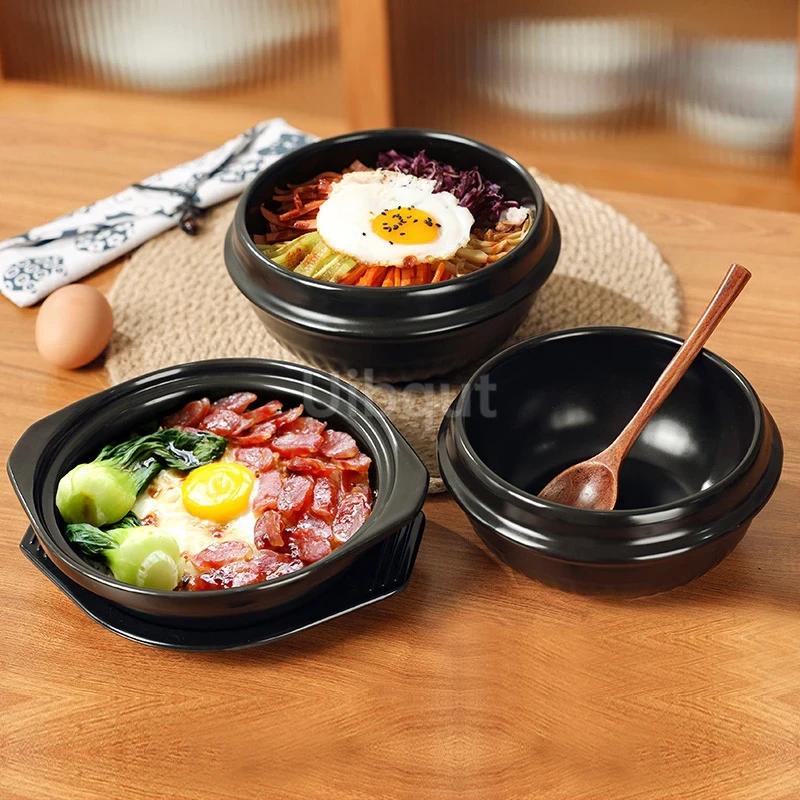 Korean Style Stone Pot Special for Rice Mixing Korean Commercial Little Pan Rice Small Casserole Small Ceramic Sand Pot Cookware