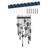 Wall Mounted Fishing Rod Rack 9 Rod Vertical Rod Holder Garage Fishing Poles Holder for Wall Garage Boats Enduring