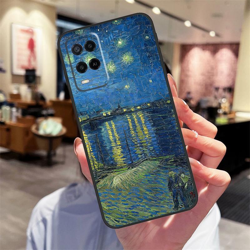 Van Gogh Oil Painting Case For OPPO Find X5 Pro X3 Lite A15 A16 A52 A72 A5 A9 A31 A53 A83 A93 A94 A74 A54 Cover
