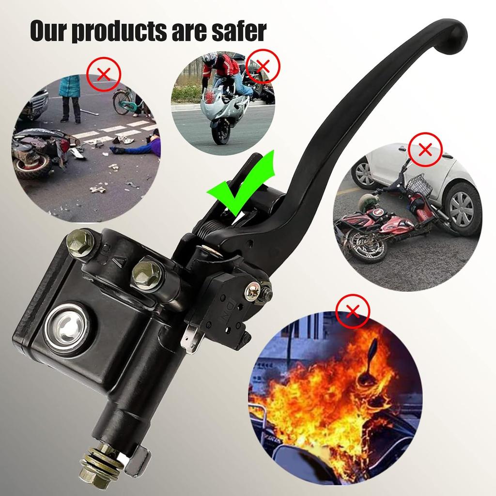 7/8" Universal Right Hydraulic Brake Lever Handle Master Cylinder For 50Cc 110Cc 125Cc 150Cc 200Cc 250Cc Scooter Moped Chinese ATV Dirt Pit Bike Quad