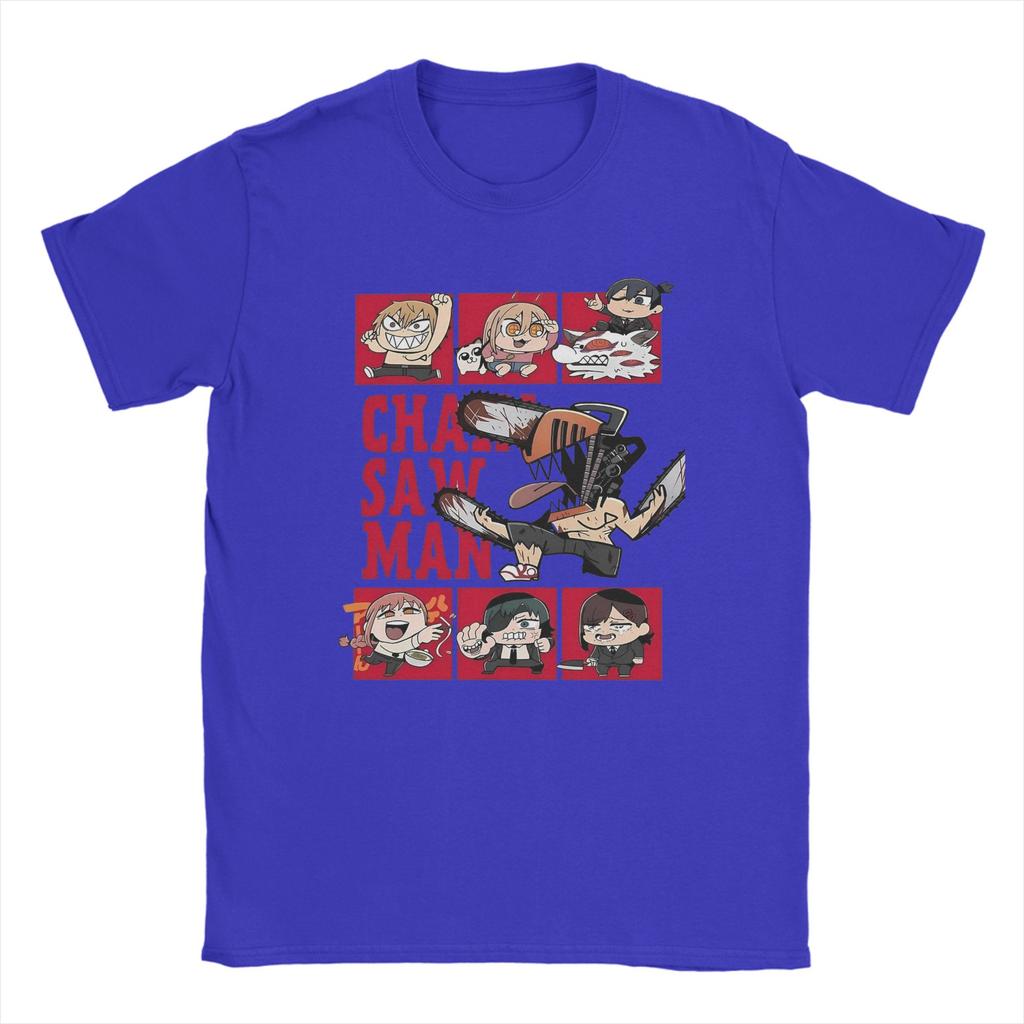 Anime Chainsaw Man T Shirt Mens 100 Cotton TShirts Round Neck Kobeni  Manga Denji Power Reze  Tees Short Sleeve Tops Printed