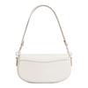 Coach EMMY 23 Brand Logo Logo Push Lock Closure Cow Leather Saddle Bag Hand Shoulder Bag Medium Size Women's White