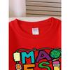 European sizes Kids Sweatshirts, Girls' Autumn Winter Colorful Teacher Word Art Print Long Sleeve Round Neck Sweatshirt, Casual Daily Wear.