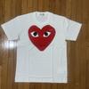 Comme Des Garcons CDG Play Red Heart T-Shirt White Authentic 100% Cotton Unisex T-Shirt