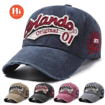 Frühling und Sommer neue Retro vielseitig gewaschen alte Softtop Baseballkappe Kinder Brief Stickerei Show Gesicht kleine Kappe Männer