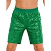 Boys Jazz Dance Stage Performance Costume Shiny Sequins Shorts Elastic Waistband Soft Lining Pockets Comfort Fit