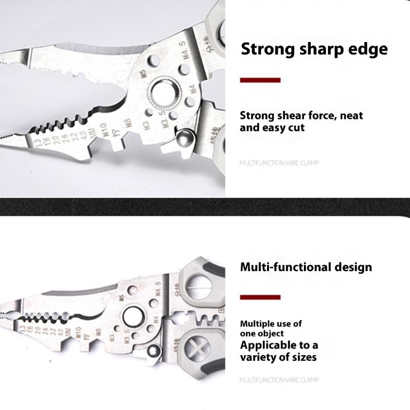 Professional Electrician Tool Precise Wire Stripper Crimper Cable Cutter And Terminals Crimper Ergonomic Designs