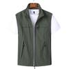 Men's Plus Size Quick-Dry Outdoor Casual Vest - Sleeveless, Loose Fit for Spring & Autumn