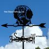 Weather Vane Ornament: Outdoor Wrought Iron Spray-Painted Roof Decoration Metal Craft