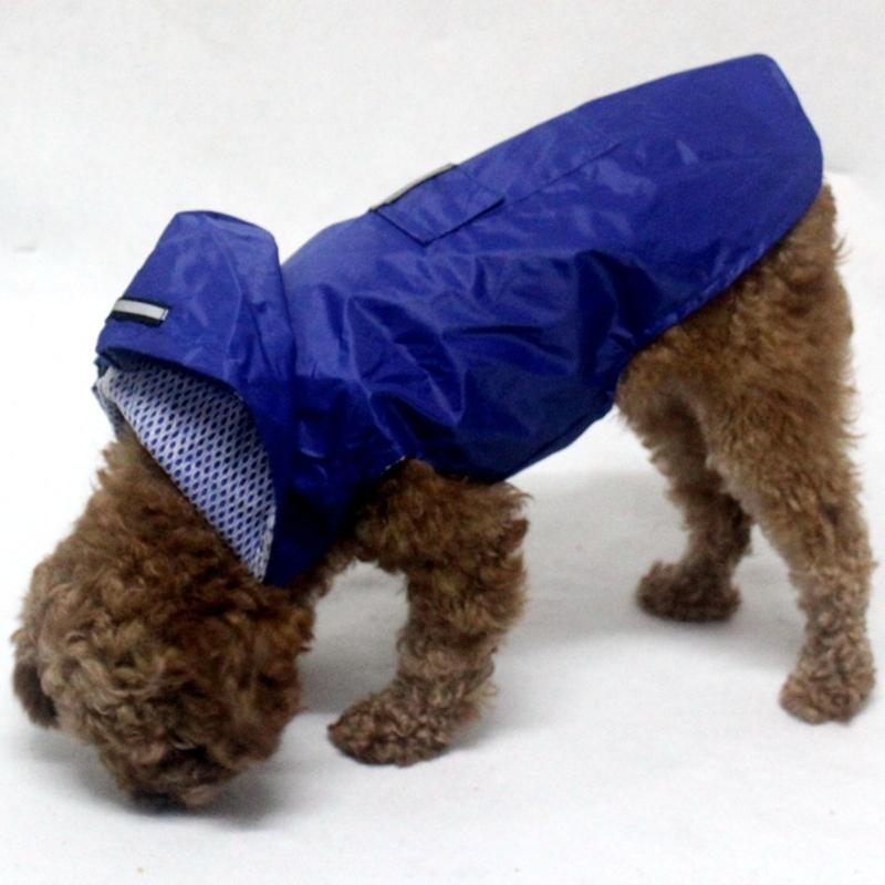 Dog Raincoat Lightweight Waterproof Large Pet Dog Rain Jackets with Hood Reflective Strip Safety for Dog
