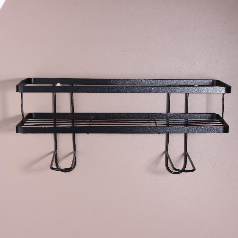 

Bathroom Shelves No Punching Required Multi Functional Storage Toilet Shelf Accessories Organizers Supplies Wall Home чорний