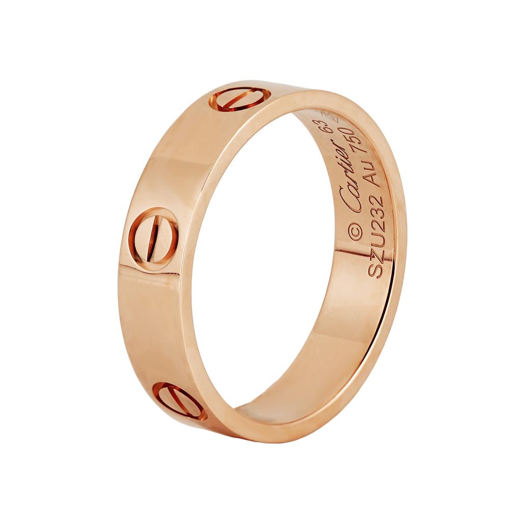 Cartier Anillo Unisex con Tornillo Grabado de 5.5 mm Color Oro Rosa B4084852