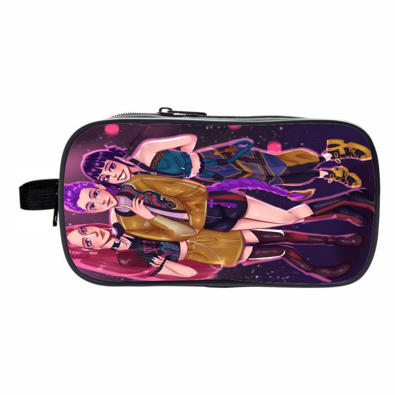 Demon Hunter Team Double Layer Large Capacity Pencil Case for Office & Study Double Layer Pencil Case