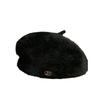 Autumn and Winter Hat Women's Rabbit Fur Beret New Korean Style Versatile Painter Hat Fashionable Warm Simple Literary Newsboy Hat
