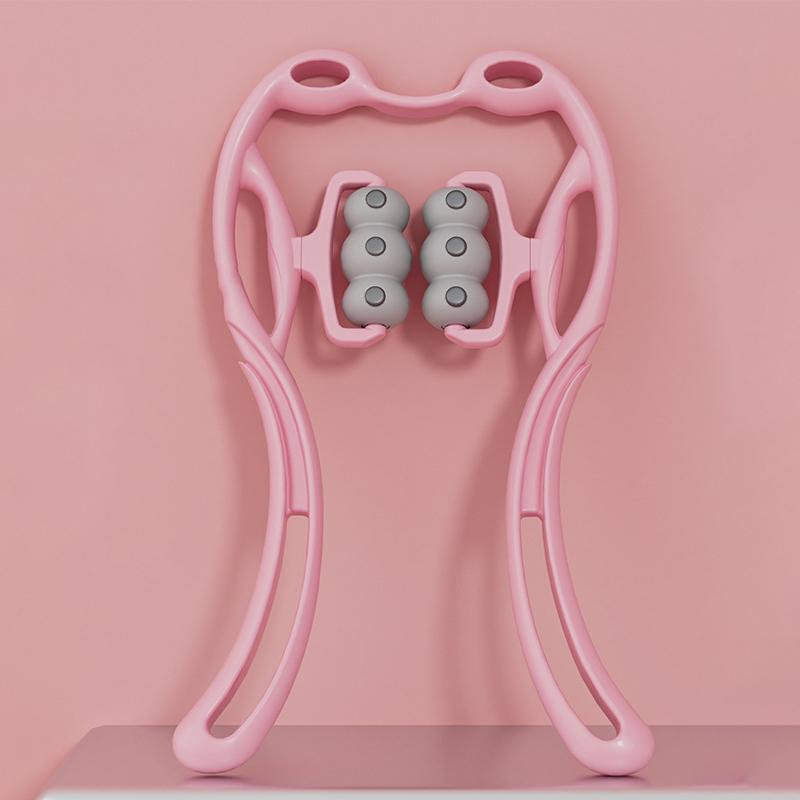 Six-Wheel Magnetic Therapy Manual Cervical Massager For Neck Back Waist - Muscle Tension Relief And Relaxation Rolling Tool