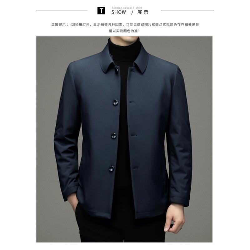 Autumn and Winter New White Duck Down Jacket Men's Middle-aged Dad Casual Men's Down Jacket Jacket