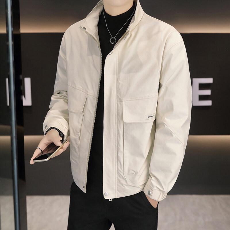 Herren Arbeitsjacke mit Stehkragen aus Baumwolle - Herbst/Winter Wärme & Stil