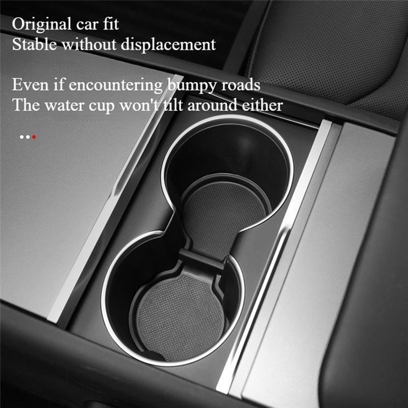 For Tesla Model Y Juniper 2025 Door Side Pocket Storage Box+ Water Cup Holder Mat Interior Accessories