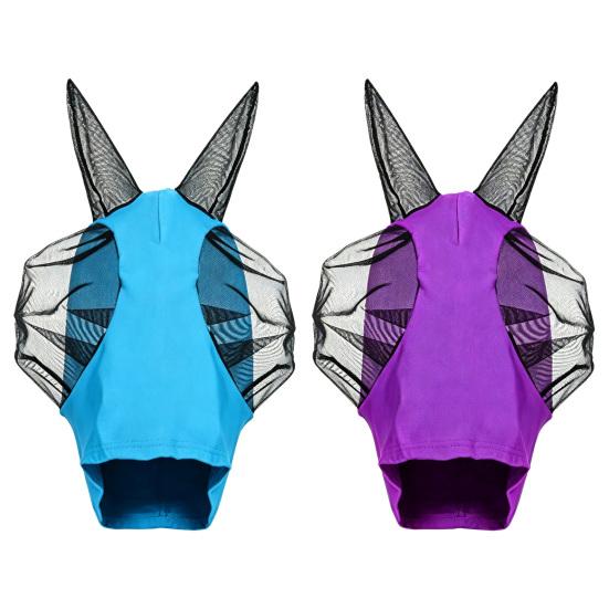 Horse Fly Mask, with Wide Eye Opening Space, Soft Lightweight Breathable Mesh Mask, for Insect And UV Protection