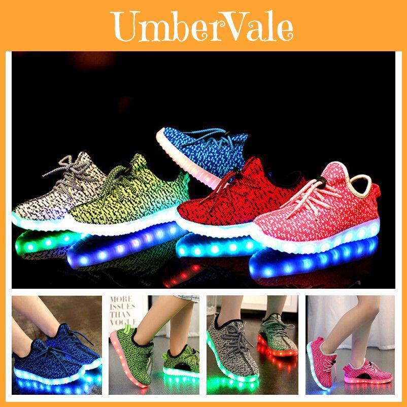 Luminous Sneakers Led Usb Charge Children Low Cut Shoes Fashion Casual Gift