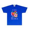 CASA Casablanca Short Sleeve T Shirt Couples Star Castle Letter Print Casual Loose Fit