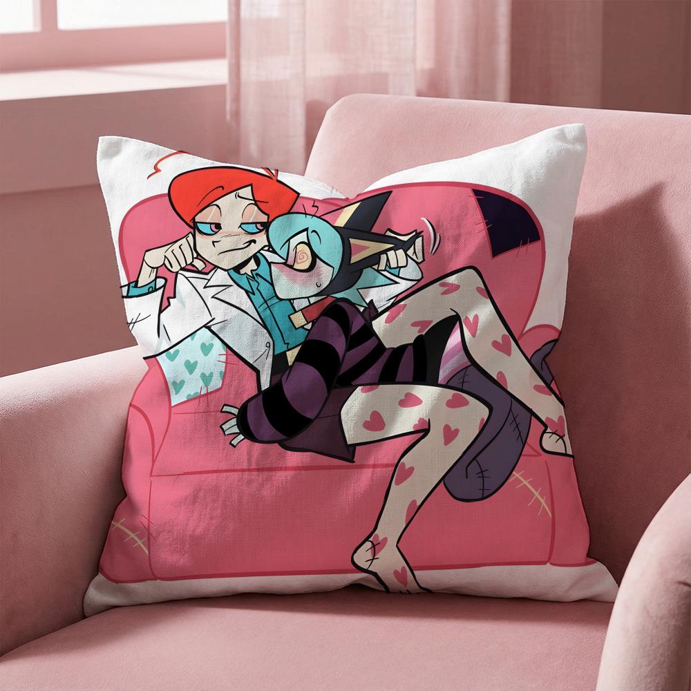 Anime P-PSYCHO C-CUTIESS Cushion Cover Multi-Scene Pillow Cover for Home & Car - Reversible, Soft & Durable for Daily Use