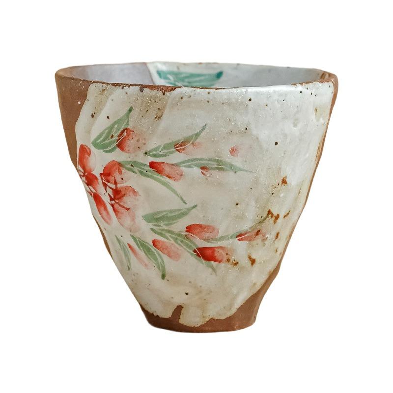 

Порошковый Инь Ручная роспись Старая каменная глина Чайная чашка Винтажная чайная пиала Кувшин для воды Личная чашка Чачжань Мастер-чашка Принадлежности для чайной церемонии 200ml