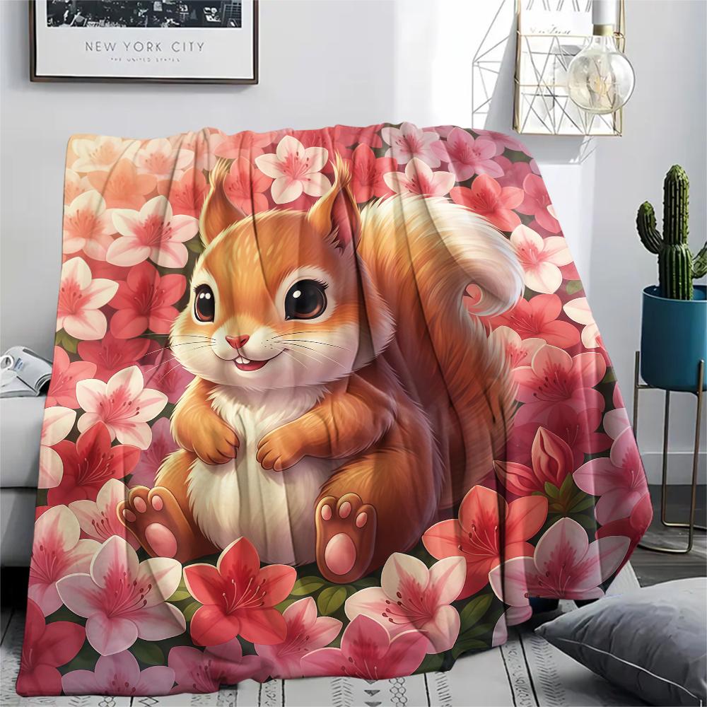 1 Pezzo Coperta in Flanella con Stampa Cartone Animato, Alta Qualità Confortevole per Tutte le Stagioni, Decorazione per la Casa, Calore e Comfort, Perfetta per Regalo di Natale Compleanno