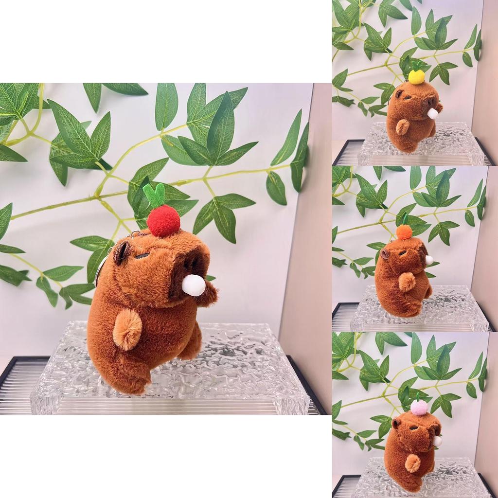 Adorable Capybara Plush Keychain Bubble Blowing Soft Toy Perfect For Animal Lovers