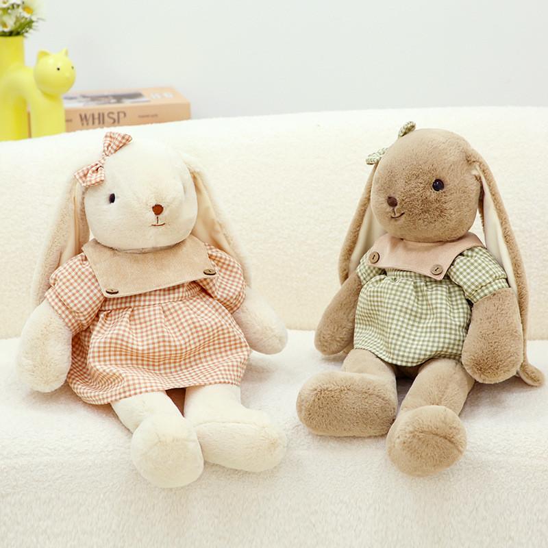 Rabbit Charming Lilac Plush Toy With Long Ears Soft Pp Cotton Stuffed Animal For Kids