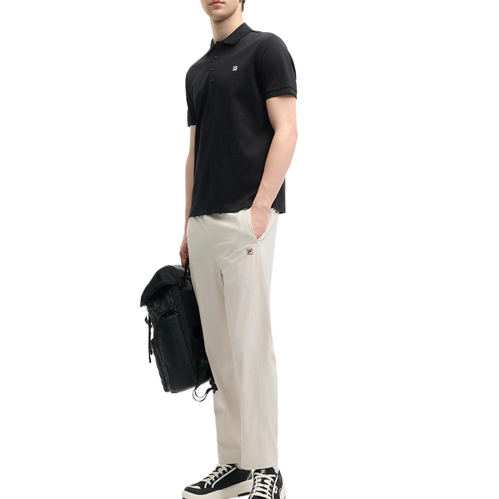 Fila Heritage Fashion Casual Versatile Short Sleeve Polo Shirt Men Polo Shirts Black F11M528121ABK