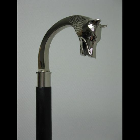 

Старинная антикварная трость для ходьбы, деревянная трость, серебряная ручка в виде головы волка