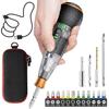 Yacooda Compact Electric Screwdriver Visible Electric Screwdriver with Bit Storage Case LED Easy To Suitable for Women and Clear Gray [Traditional