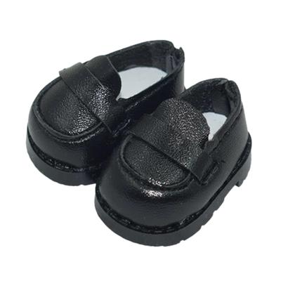 AXLUCE Plush Toy - Shoes - Plush Clothes - 10cm Leather Doll Loafers (Black)