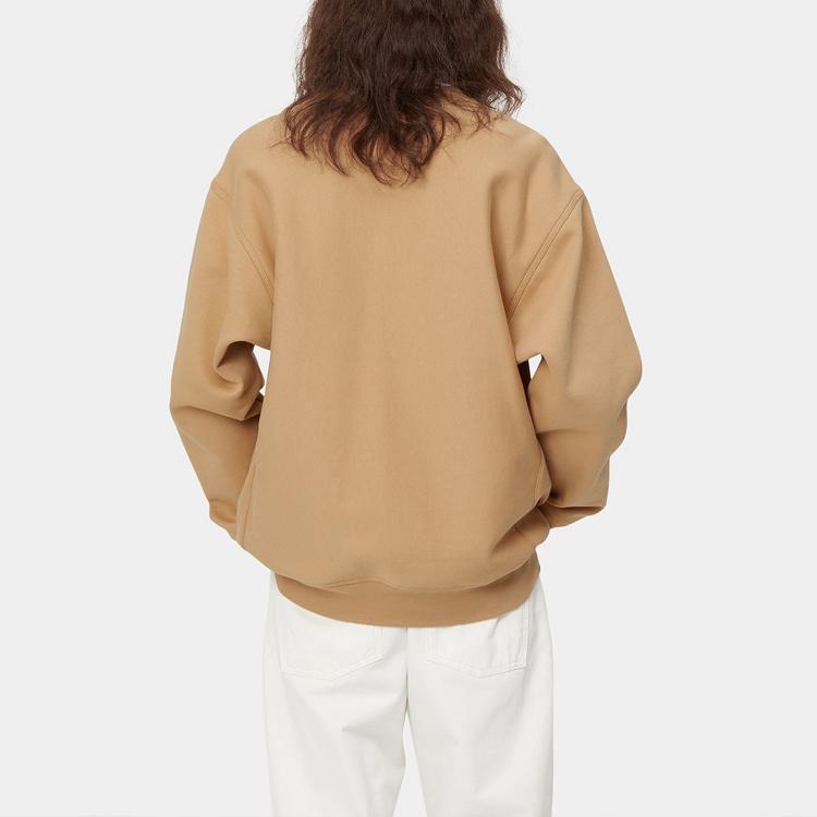 Carhartt WIP American Script Sweatshirt Unisex Sweatshirt Dusty-H-Brown I025475_07E_XX