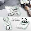 For iPhone 17 Pro Case Compatible with MagSafe Rotating Kickstand Shockproof TPU PC Acrylic Clear Phone Back Cover