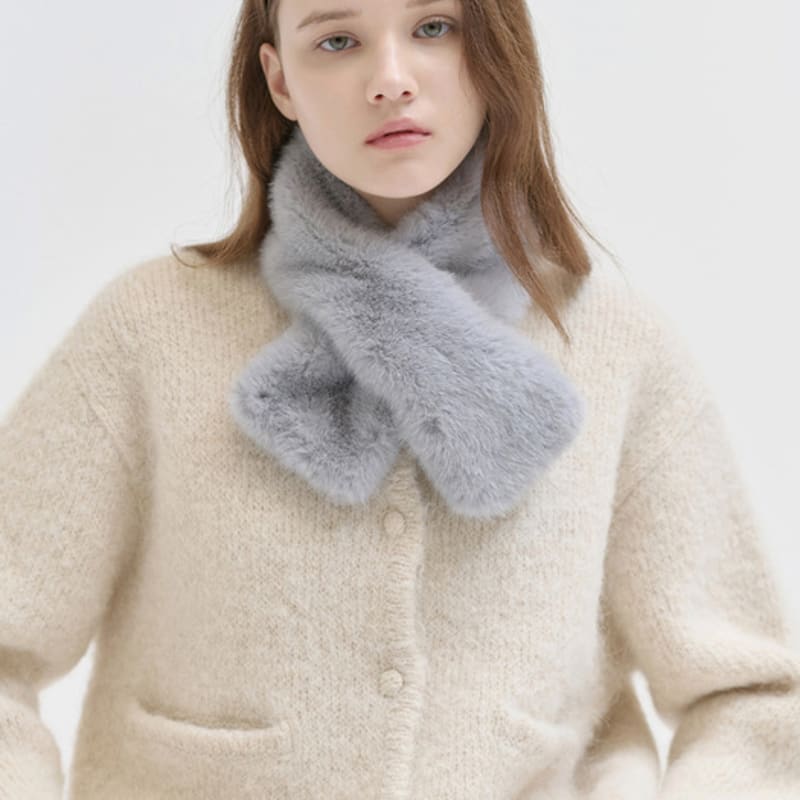 NILBY P 24WN petit fur muffler [4colors]