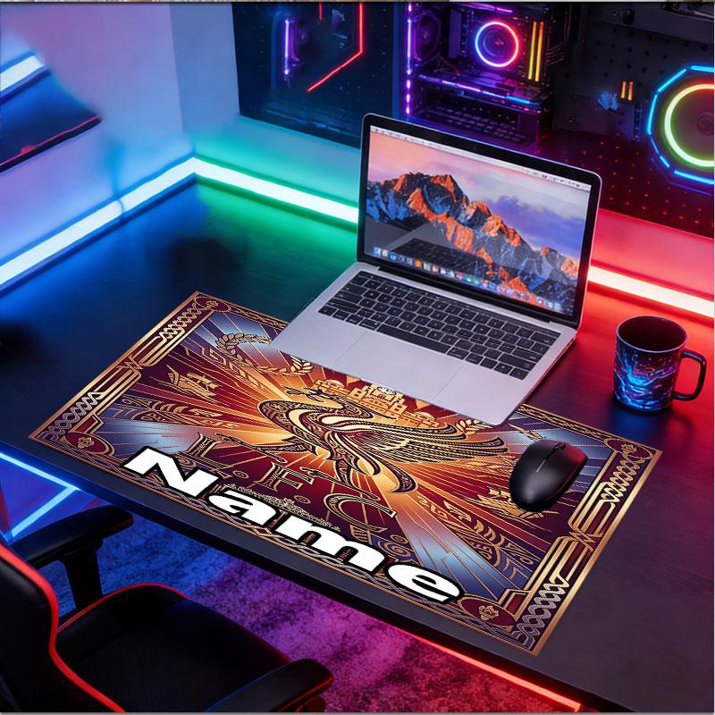 Custom Name Personalized Liverpool Football Club Pattern Mousepad, Laptop PC Desk Mat, Decorative Desk Mat for Home Keyboard Pad Gift