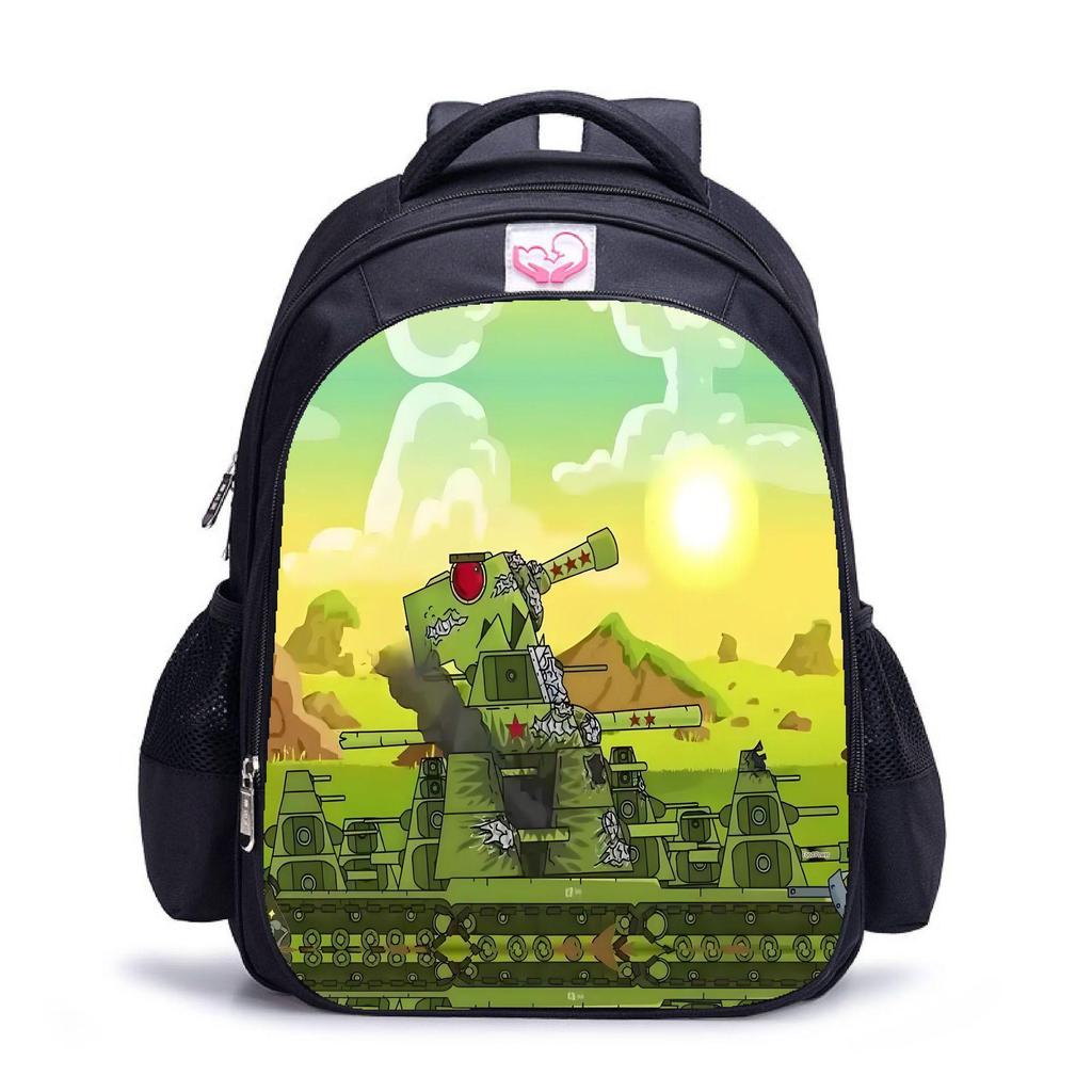 World of Tanks Schoolbag: Kids' Large Capacity Casual Backpack in Three Sizes
