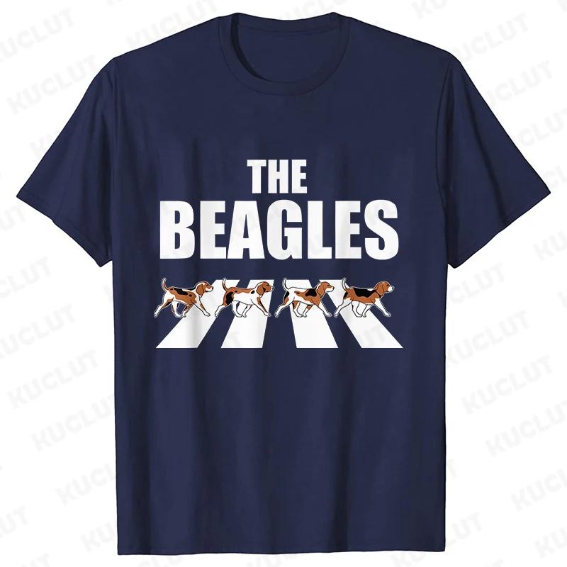 Men Women Classic T Shirts Tops Fashion Casual Short Sleeve Round Neck Tee Shirt The Beagles Crazy Beagle Dog Men's Tee T-Shirts
