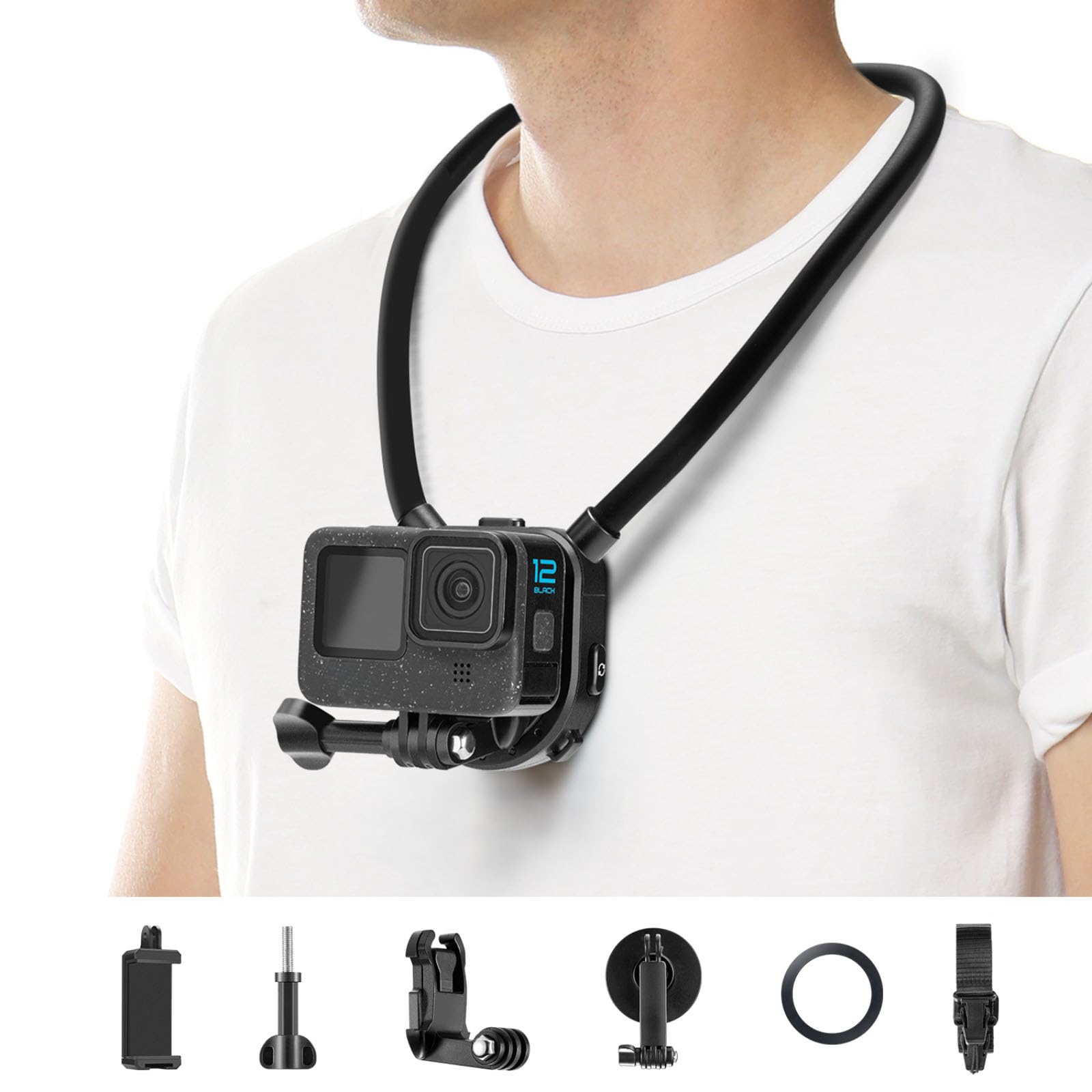 

Концептуальна екшн-камера gopro, сумісна з POV, ідеально підходить для щоденних відеоблогів, таких як кріплення K&F, кріплення, аксесуари, чорний