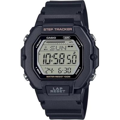 LWS-2200H-1AV Digital Step Tracker Watch Women's Black with Pedometer Function