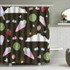 Charming Shower Curtain With Cute Food Pattern Perfect For Bathroom Decorations!